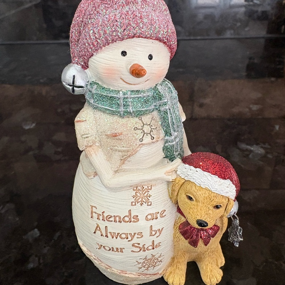 Birch Hearts Snowman with friend by your side 
#81178